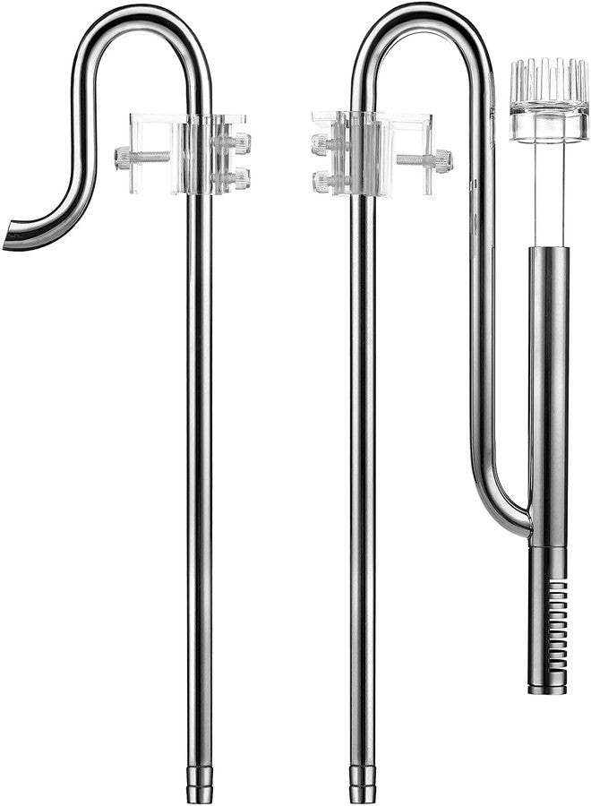 أنبوب مدخل ومخرج من الفولاذ المقاوم للصدأ من VAYINATO® Mufan لفلتر حوض السمك الأسطواني مع مقشدة سطحية (17 مم (يناسب خرطوم 19/22 مم)) من Petzlifeworld - Image 1